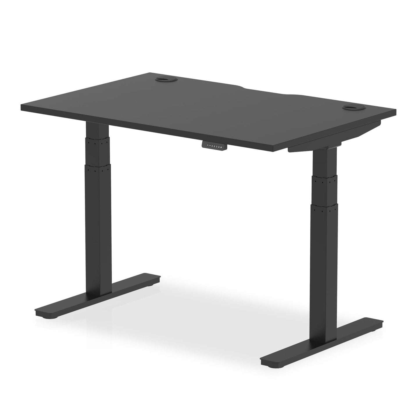 Dynamic Office Solutions Black Series Height Adjustable Standing Desk with Cable Ports