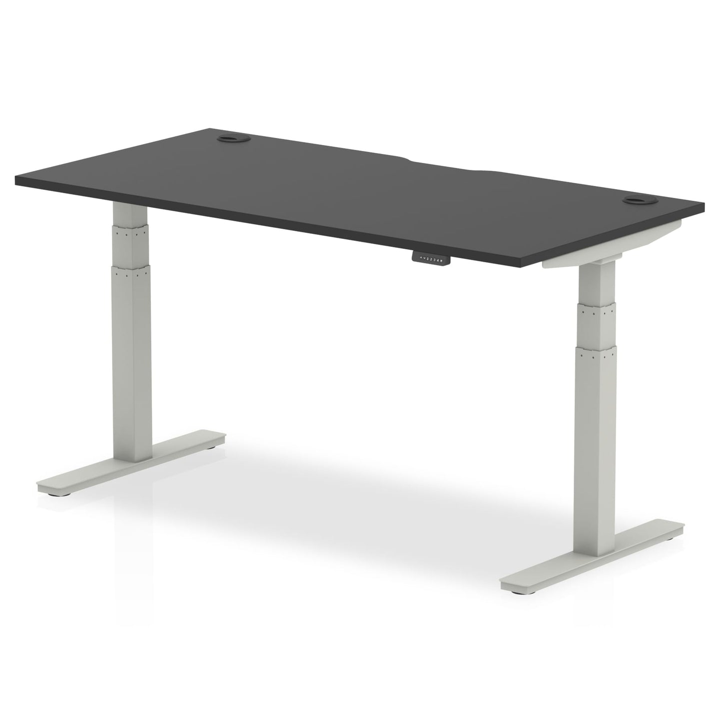 Dynamic Office Solutions Black Series Height Adjustable Standing Desk with Cable Ports