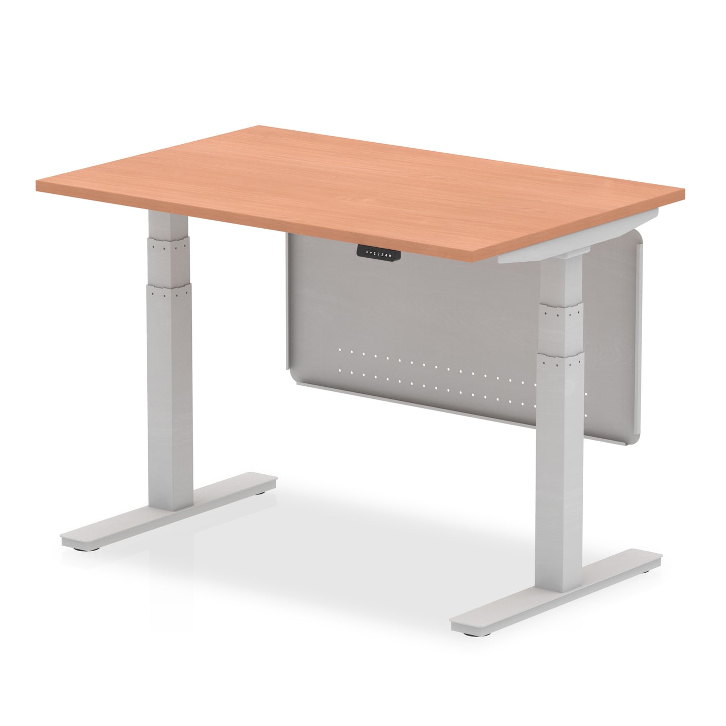 Air Height Adjustable Desk without Cable Ports with Steel Modesty Panel