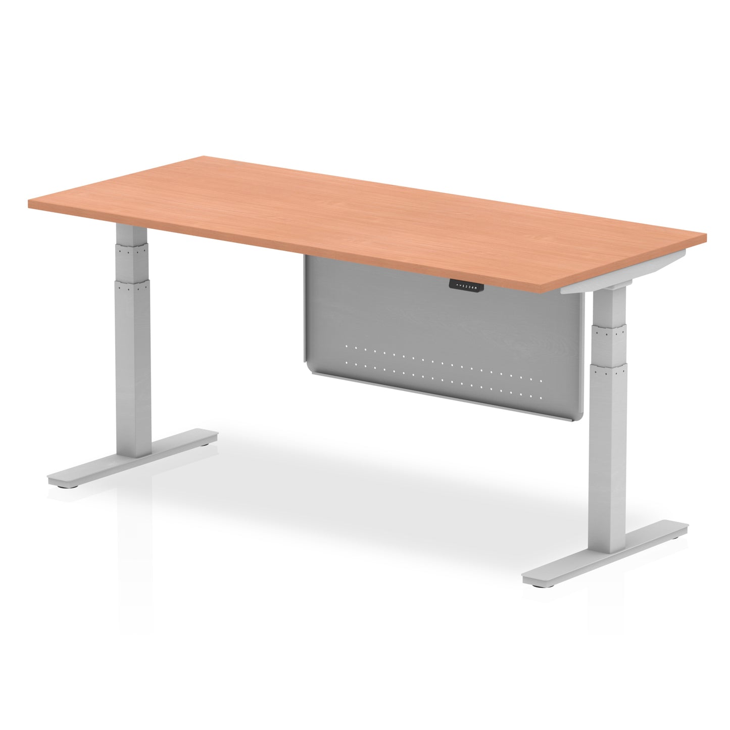 Air Height Adjustable Desk without Cable Ports with Steel Modesty Panel