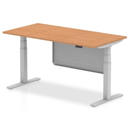 Air Height Adjustable Desk without Cable Ports with Steel Modesty Panel