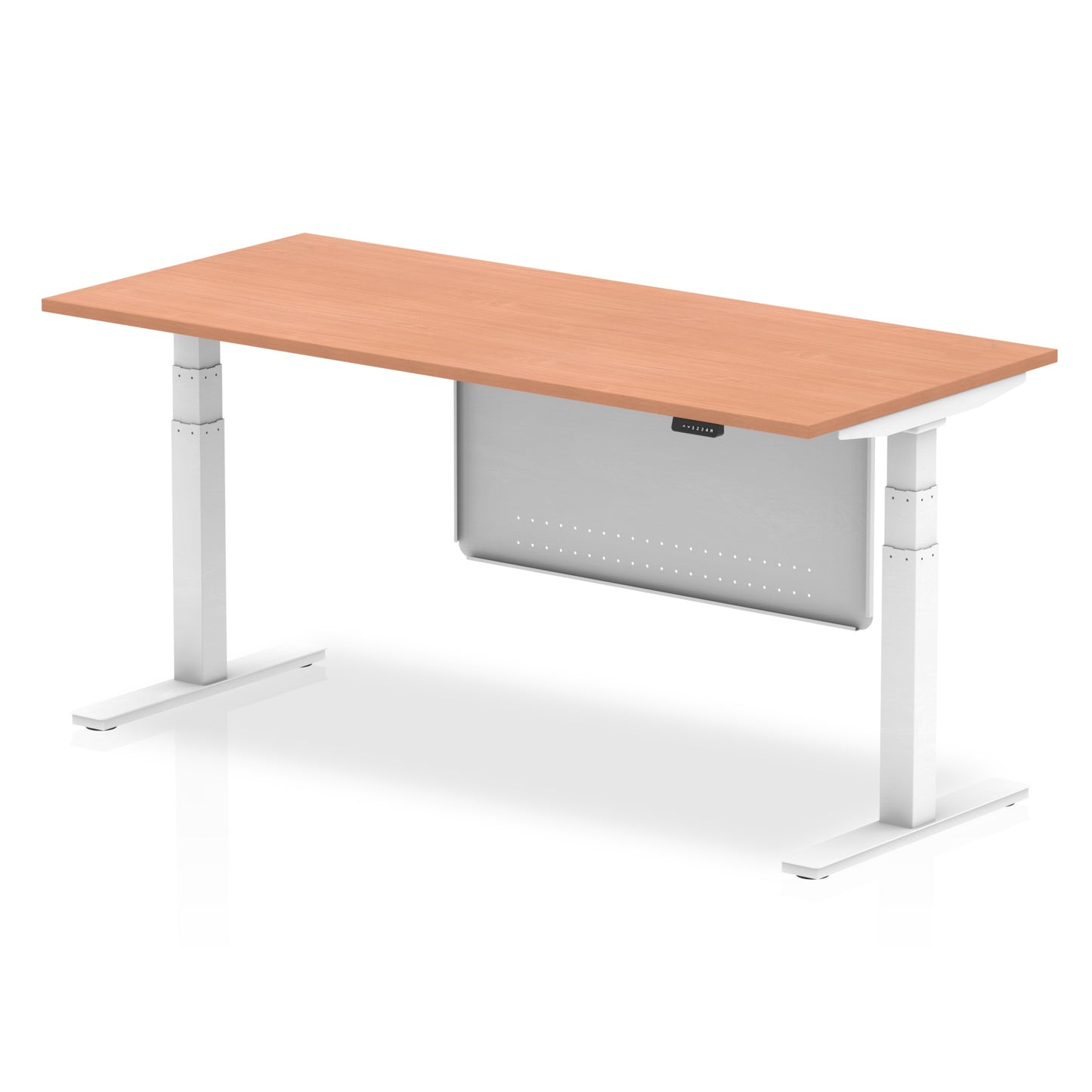 Air Height Adjustable Desk without Cable Ports with Steel Modesty Panel