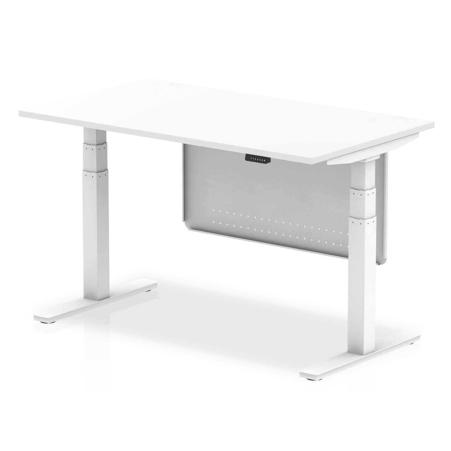 Air Height Adjustable Desk without Cable Ports with Steel Modesty Panel