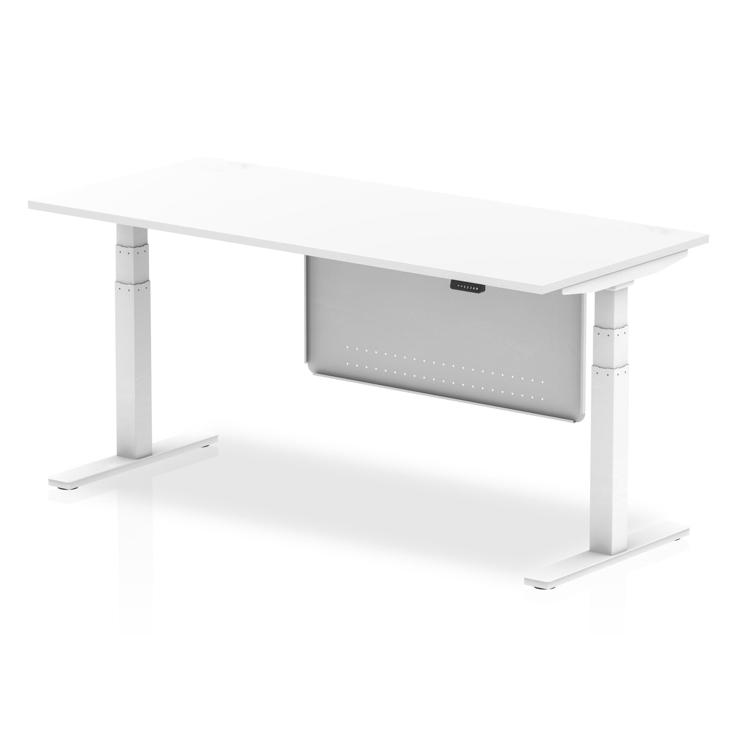 Air Height Adjustable Desk without Cable Ports with Steel Modesty Panel