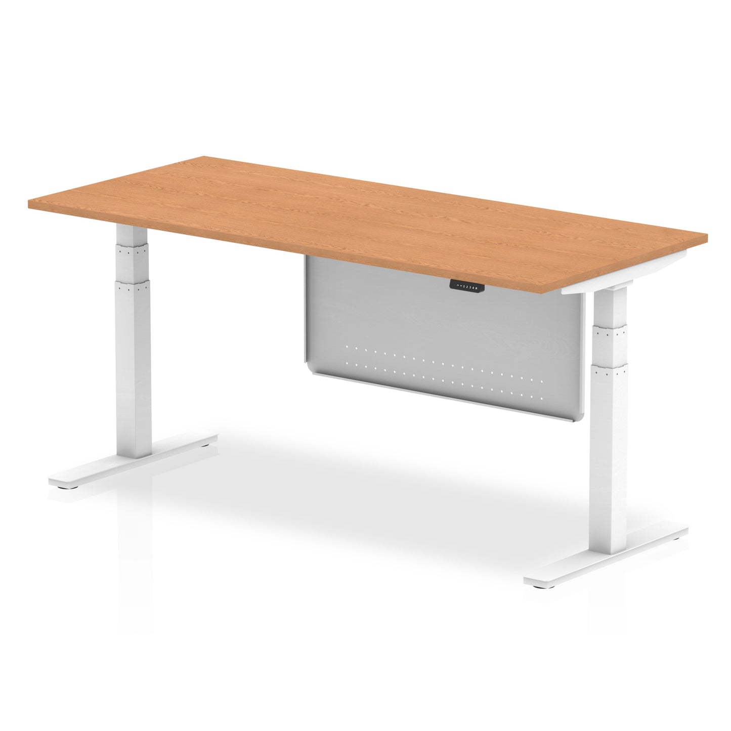 Air Height Adjustable Desk without Cable Ports with Steel Modesty Panel