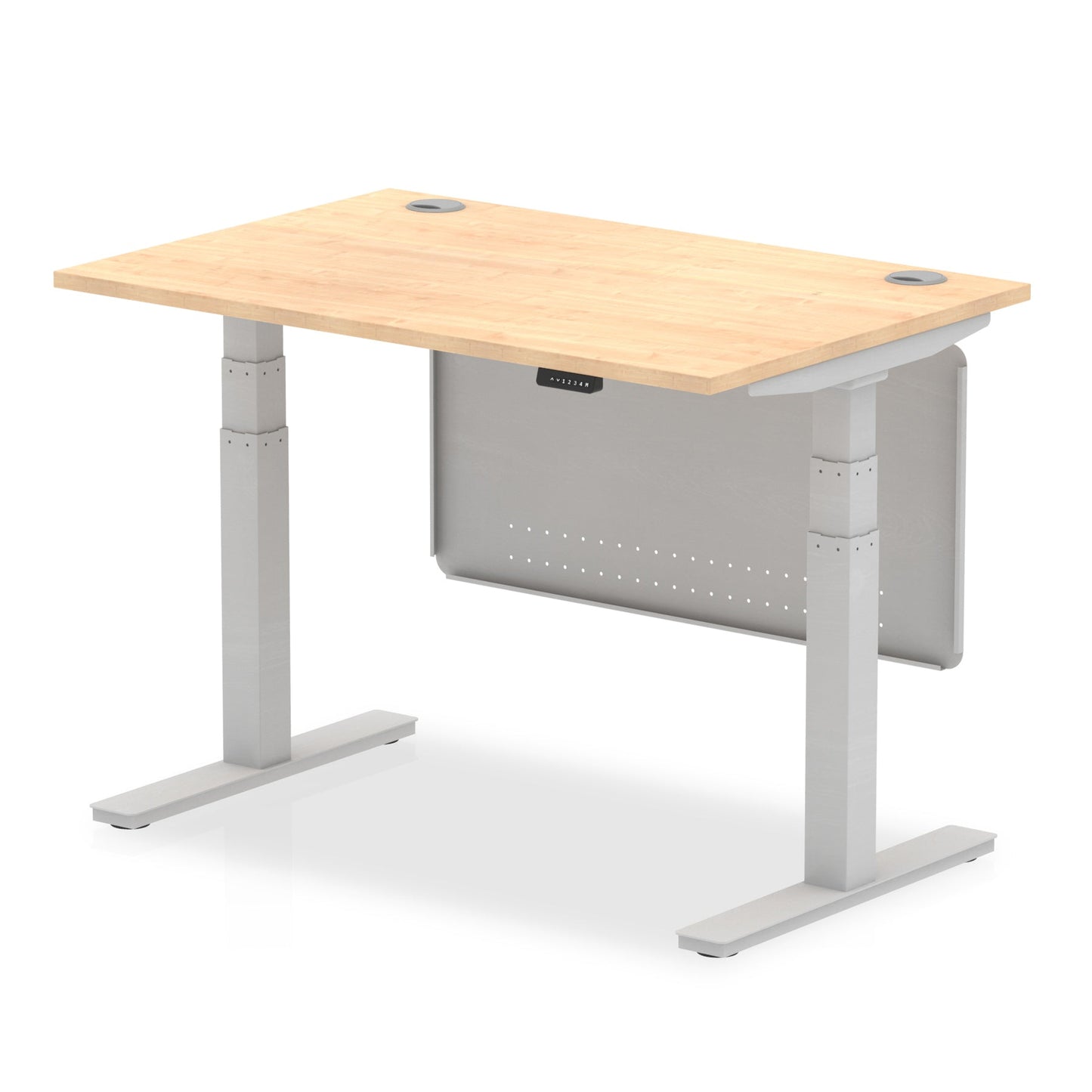 Dynamic Office Solutions AIR Height Adjustable Standing Desk with Cable Ports & Steel Modesty Panel