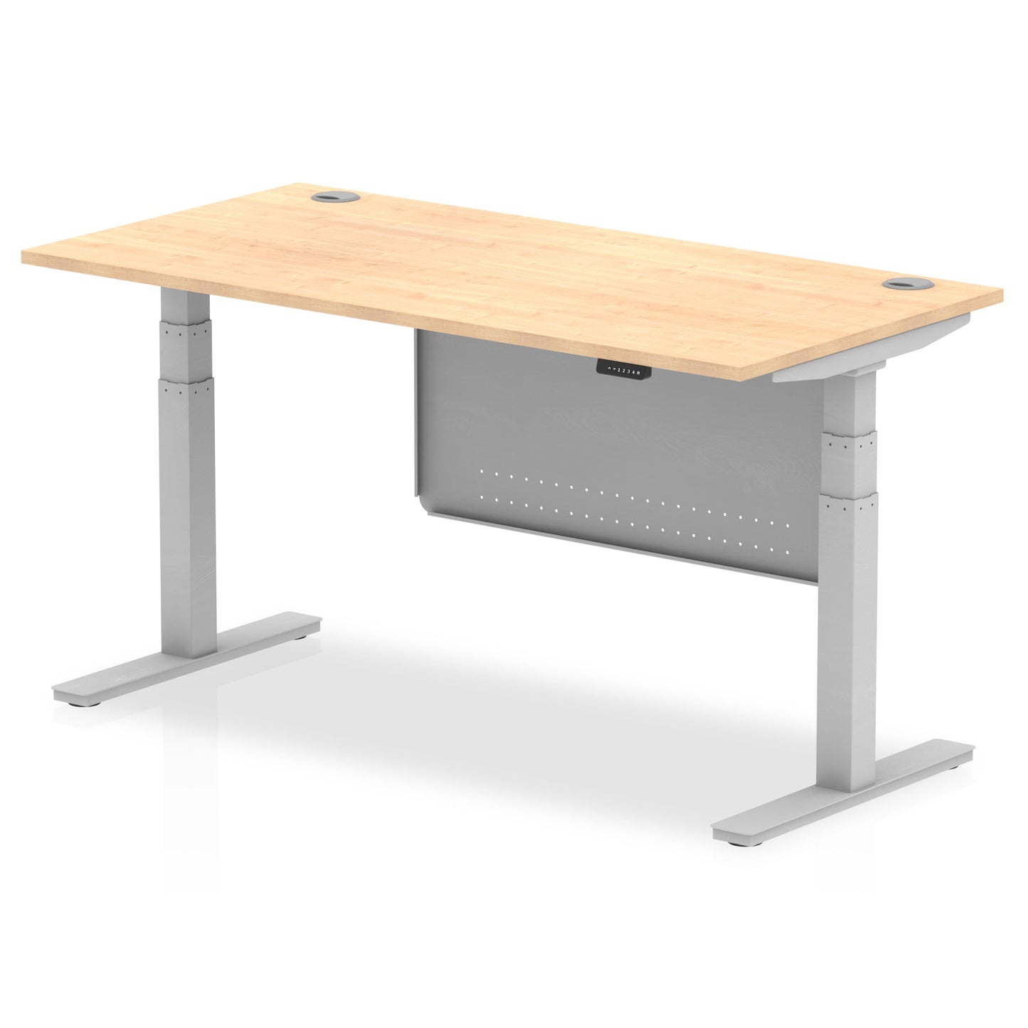 Dynamic Office Solutions AIR Height Adjustable Standing Desk with Cable Ports & Steel Modesty Panel