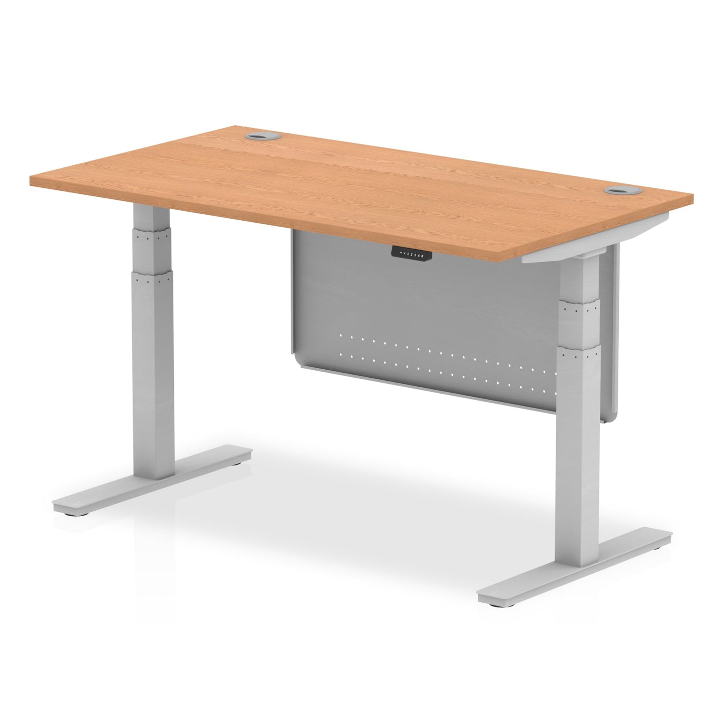 Dynamic Office Solutions AIR Height Adjustable Standing Desk with Cable Ports & Steel Modesty Panel