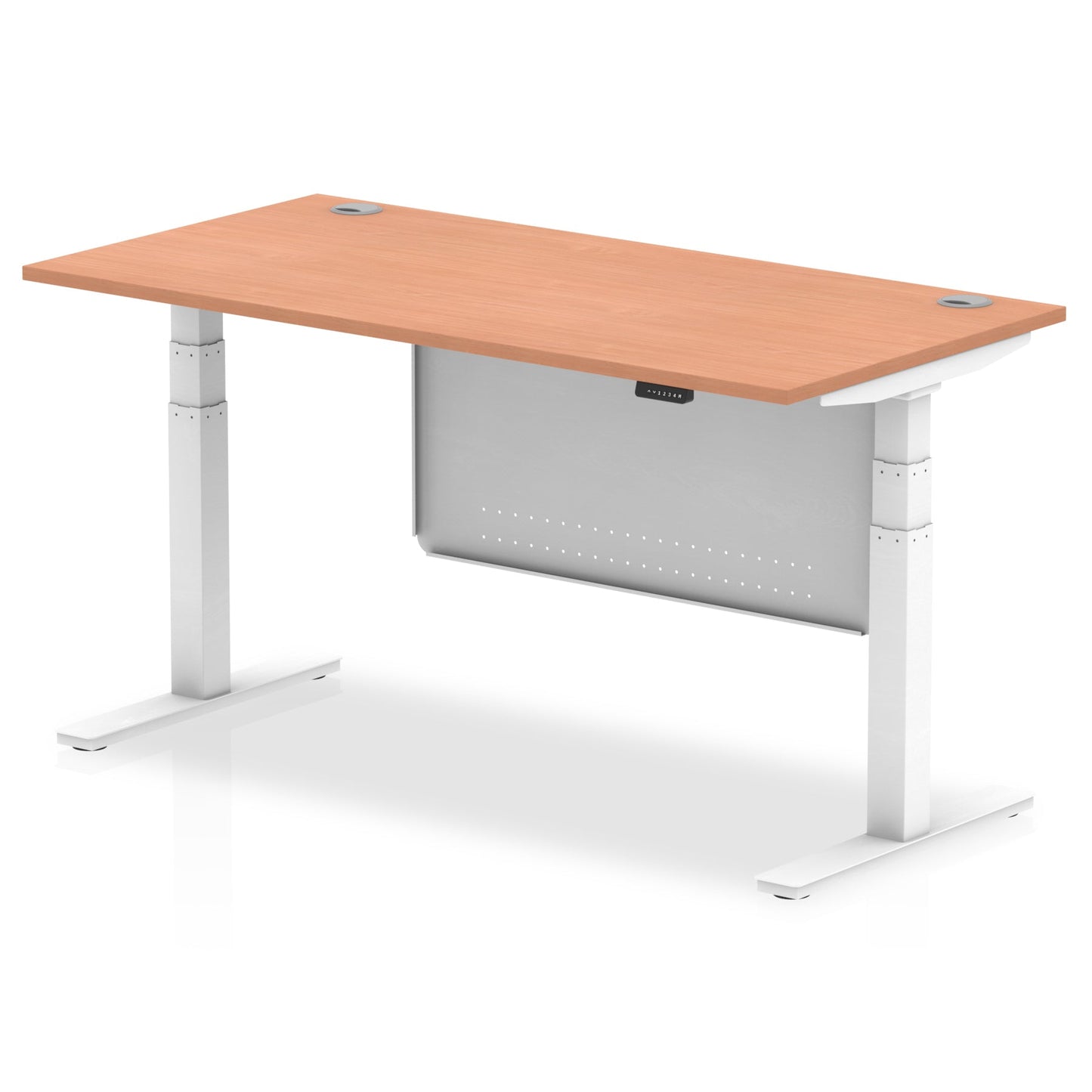 Dynamic Office Solutions AIR Height Adjustable Standing Desk with Cable Ports & Steel Modesty Panel