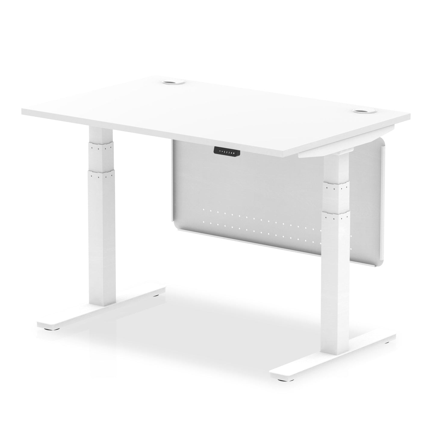 Dynamic Office Solutions AIR Height Adjustable Standing Desk with Cable Ports & Steel Modesty Panel