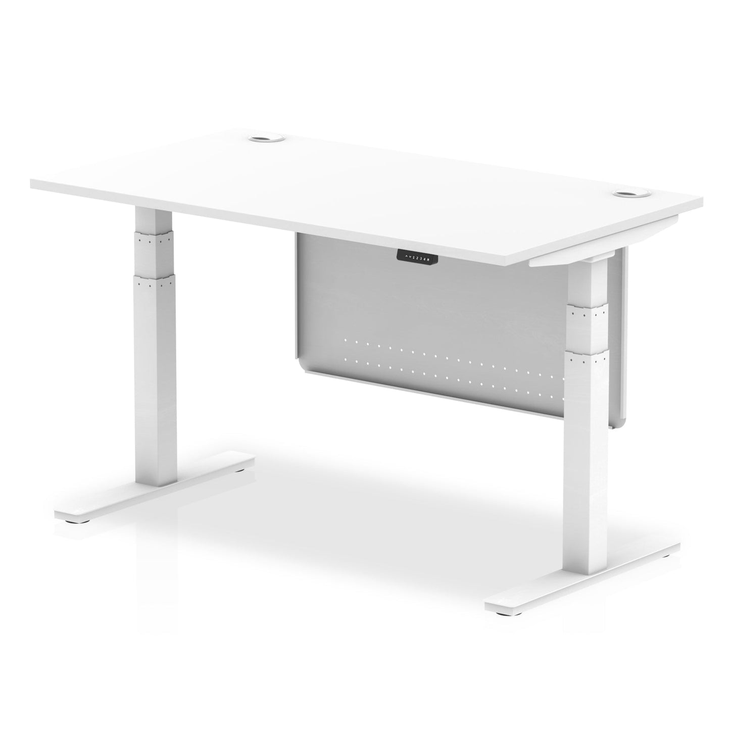 Dynamic Office Solutions AIR Height Adjustable Standing Desk with Cable Ports & Steel Modesty Panel