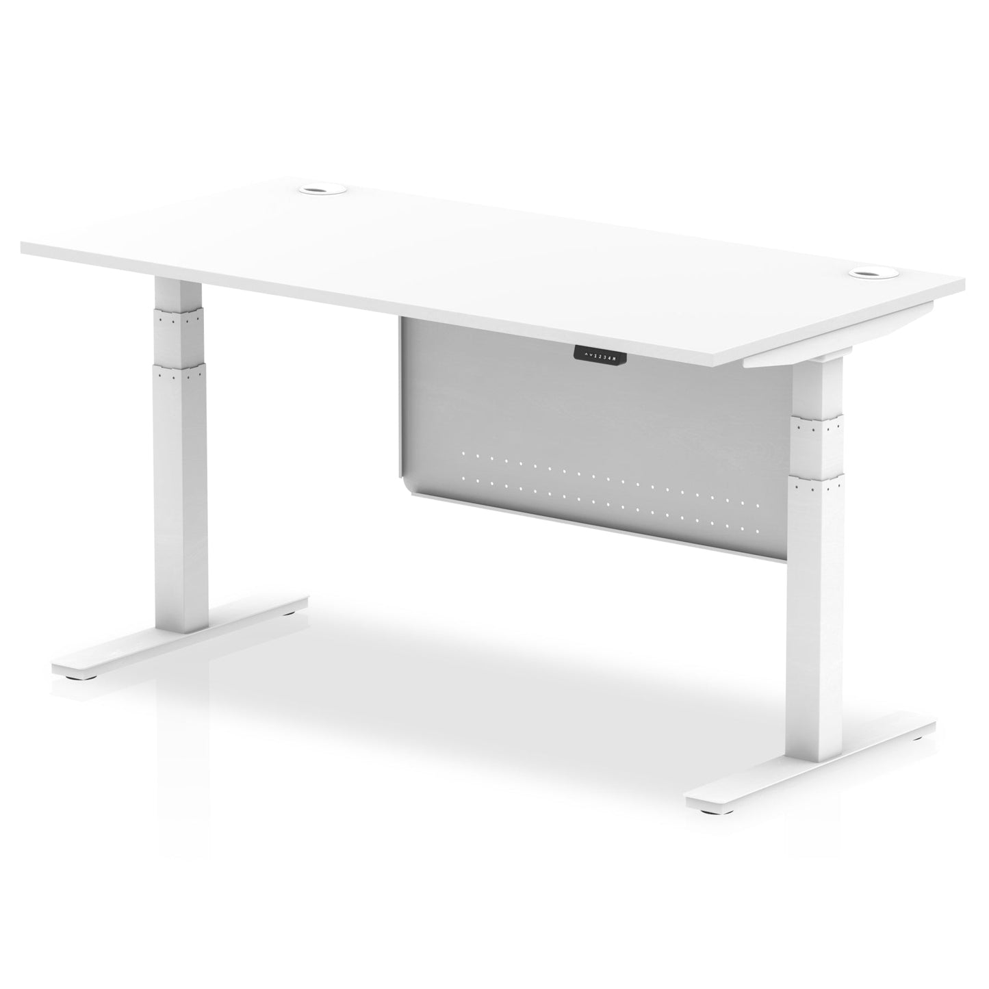 Dynamic Office Solutions AIR Height Adjustable Standing Desk with Cable Ports & Steel Modesty Panel