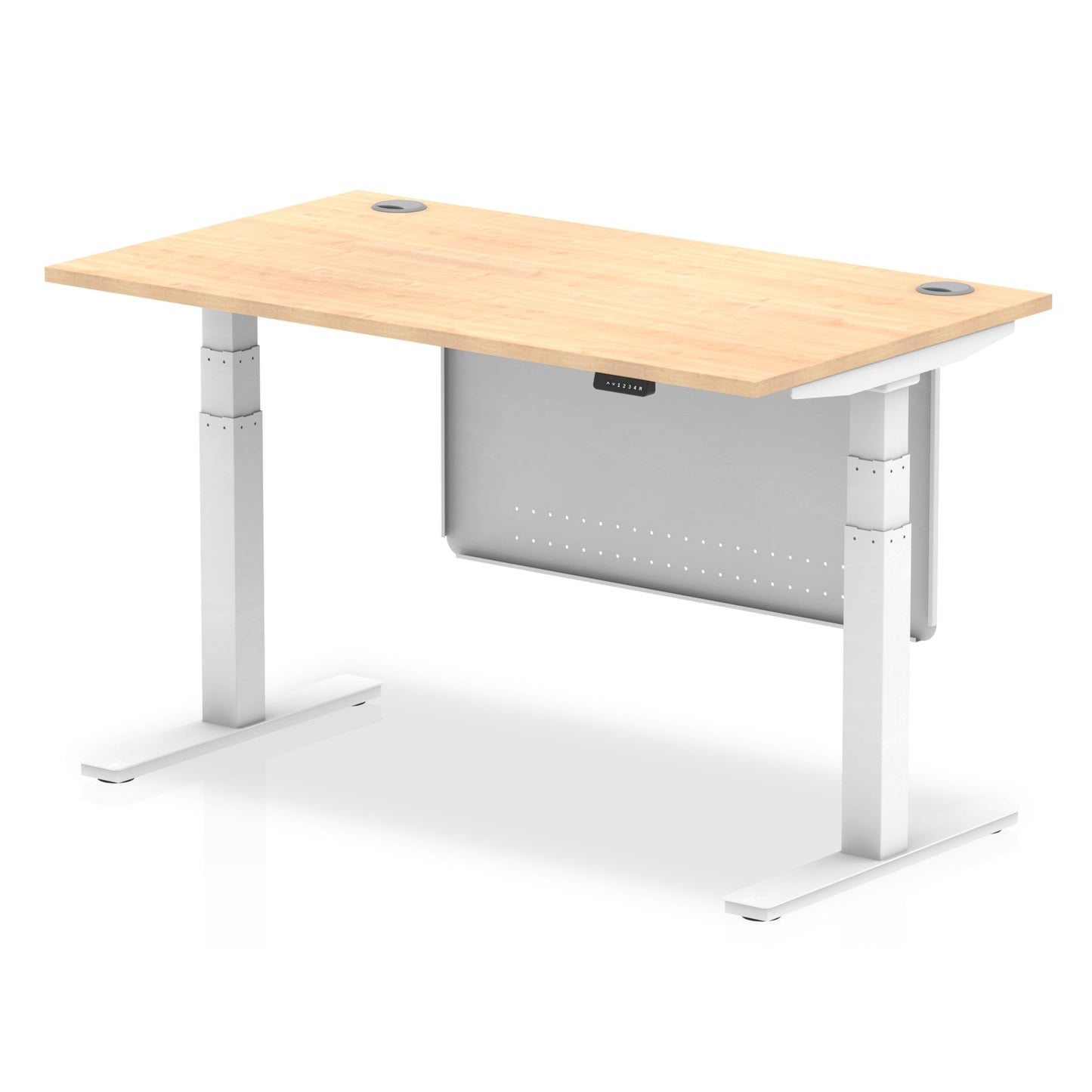 Dynamic Office Solutions AIR Height Adjustable Standing Desk with Cable Ports & Steel Modesty Panel