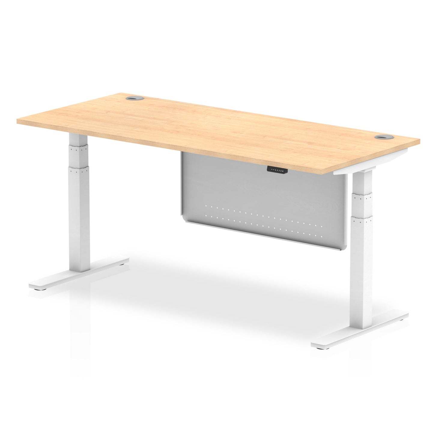 Dynamic Office Solutions AIR Height Adjustable Standing Desk with Cable Ports & Steel Modesty Panel