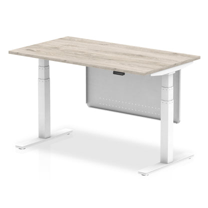 Air Height Adjustable Desk without Cable Ports with Steel Modesty Panel