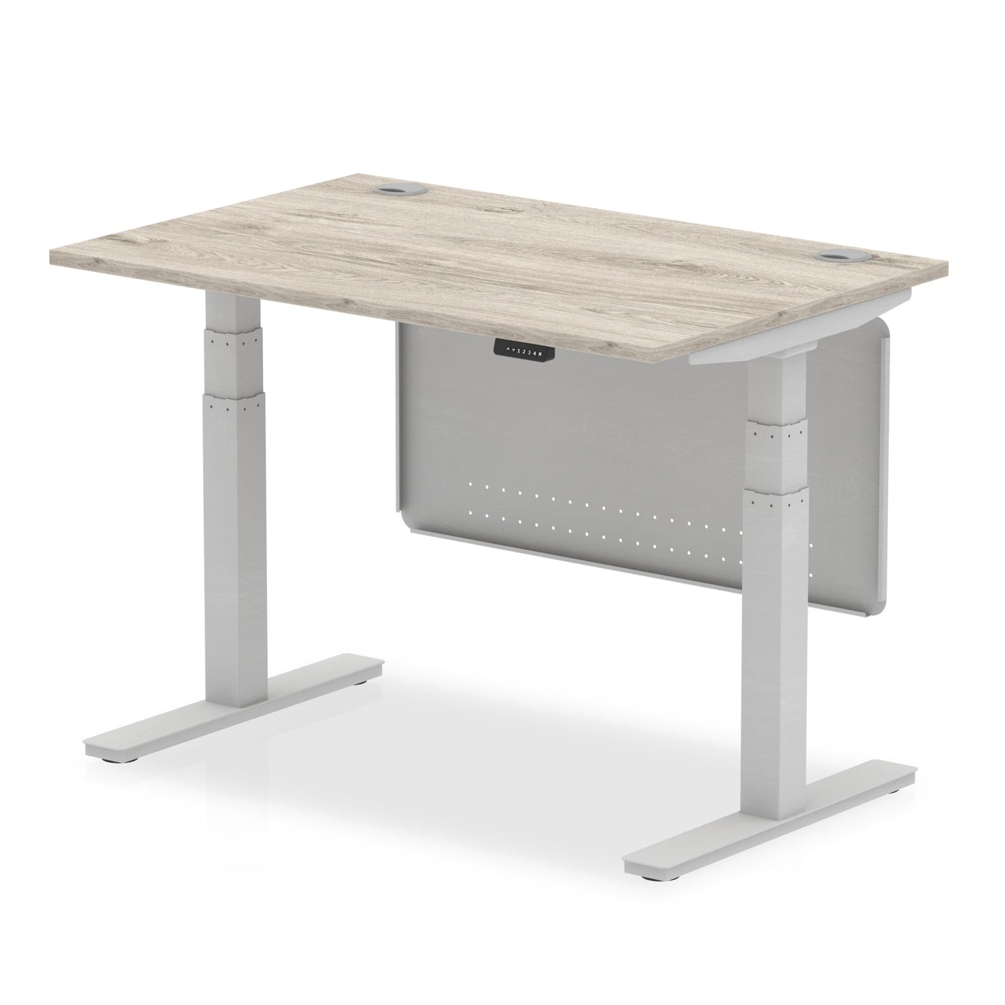 Dynamic Office Solutions AIR Height Adjustable Standing Desk with Cable Ports & Steel Modesty Panel