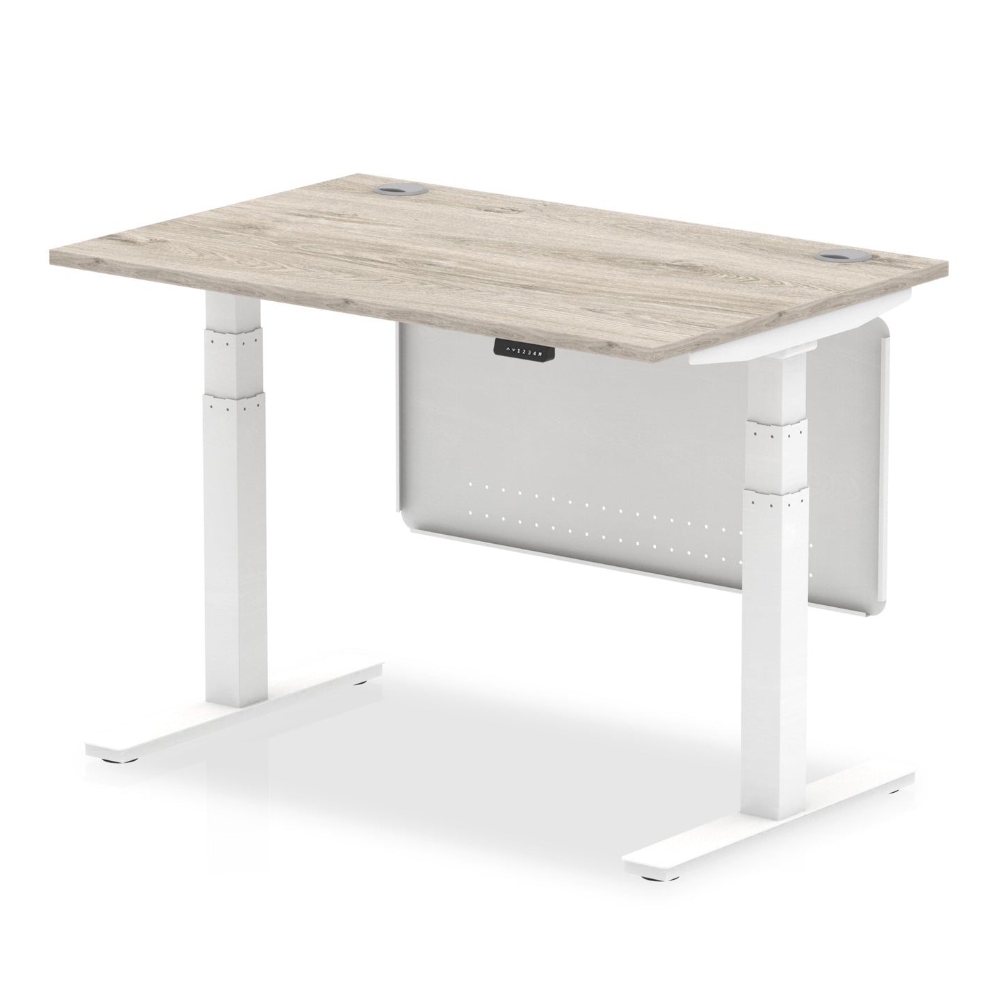 Dynamic Office Solutions AIR Height Adjustable Standing Desk with Cable Ports & Steel Modesty Panel