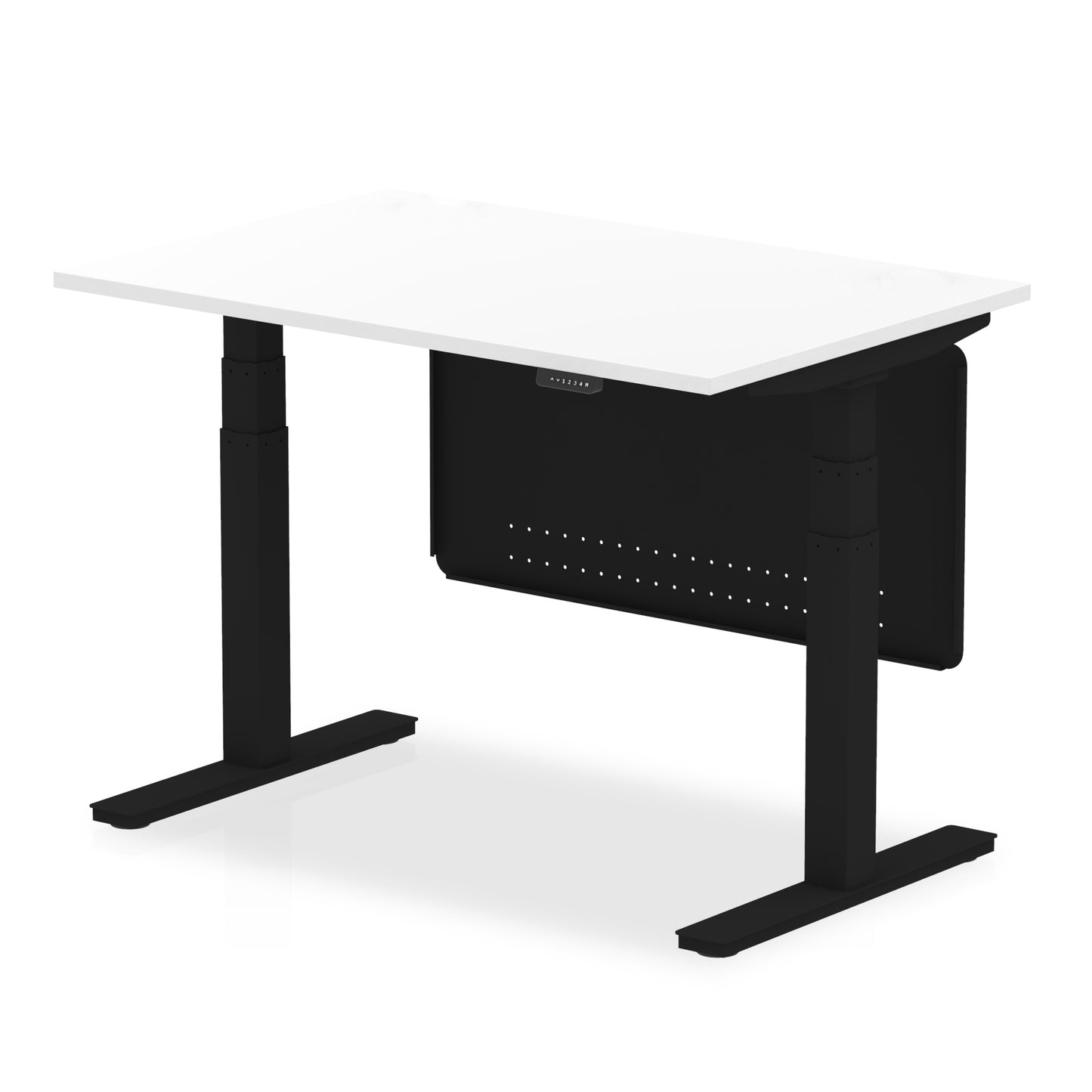 Air Height Adjustable Desk without Cable Ports with Steel Modesty Panel