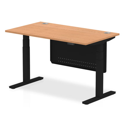 Dynamic Office Solutions AIR Height Adjustable Standing Desk with Cable Ports & Steel Modesty Panel