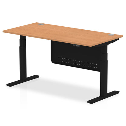 Dynamic Office Solutions AIR Height Adjustable Standing Desk with Cable Ports & Steel Modesty Panel