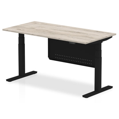 Air Height Adjustable Desk without Cable Ports with Steel Modesty Panel