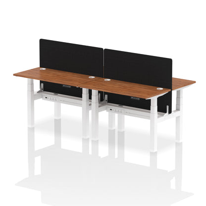 Dynamic Office Solutions Slimline Height Adjustable Standing Desk - 4 Person with Black Straight Screen