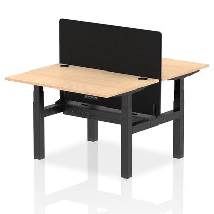 Dynamic Office Solutions Height Adjustable Standing Desk - 2 Person with Black Screen