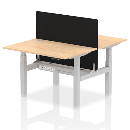 Dynamic Office Solutions Height Adjustable Standing Desk - 2 Person with Black Screen