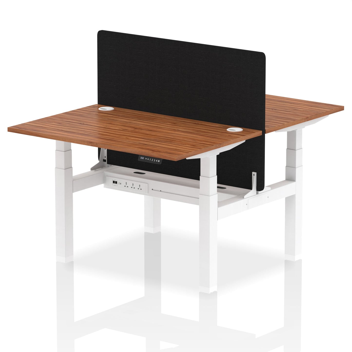 Dynamic Office Solutions Height Adjustable Standing Desk - 2 Person with Black Screen