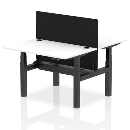 Dynamic Office Solutions Height Adjustable Standing Desk - 2 Person with Black Screen