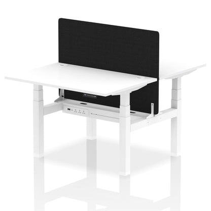 Dynamic Office Solutions Height Adjustable Standing Desk - 2 Person with Black Screen