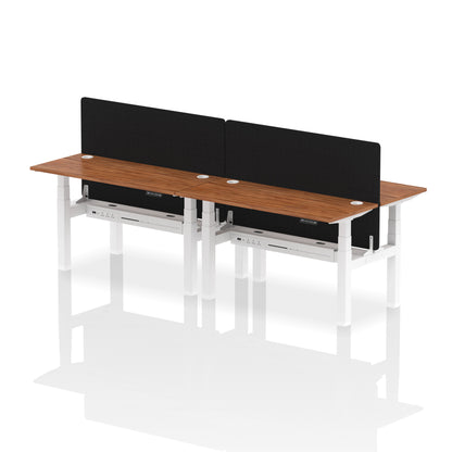 Dynamic Office Solutions Slimline Height Adjustable Standing Desk - 4 Person with Black Straight Screen