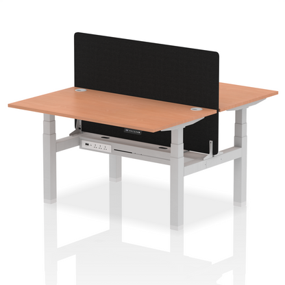 Dynamic Office Solutions Height Adjustable Standing Desk - 2 Person with Black Screen