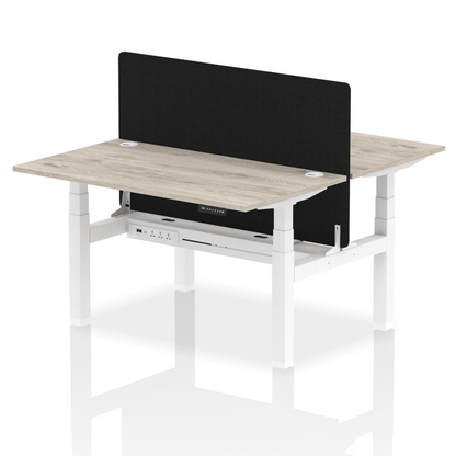 Dynamic Office Solutions Height Adjustable Standing Desk - 2 Person with Black Screen