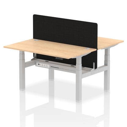 Dynamic Office Solutions Height Adjustable Standing Desk - 2 Person with Black Screen