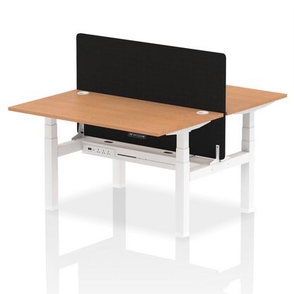 Dynamic Office Solutions Height Adjustable Standing Desk - 2 Person with Black Screen