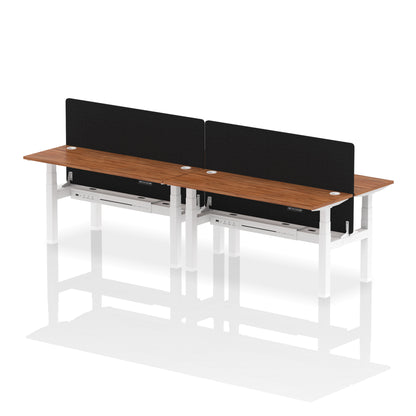 Dynamic Office Solutions Slimline Height Adjustable Standing Desk - 4 Person with Black Straight Screen