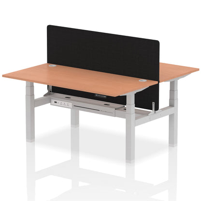 Dynamic Office Solutions Height Adjustable Standing Desk - 2 Person with Black Screen