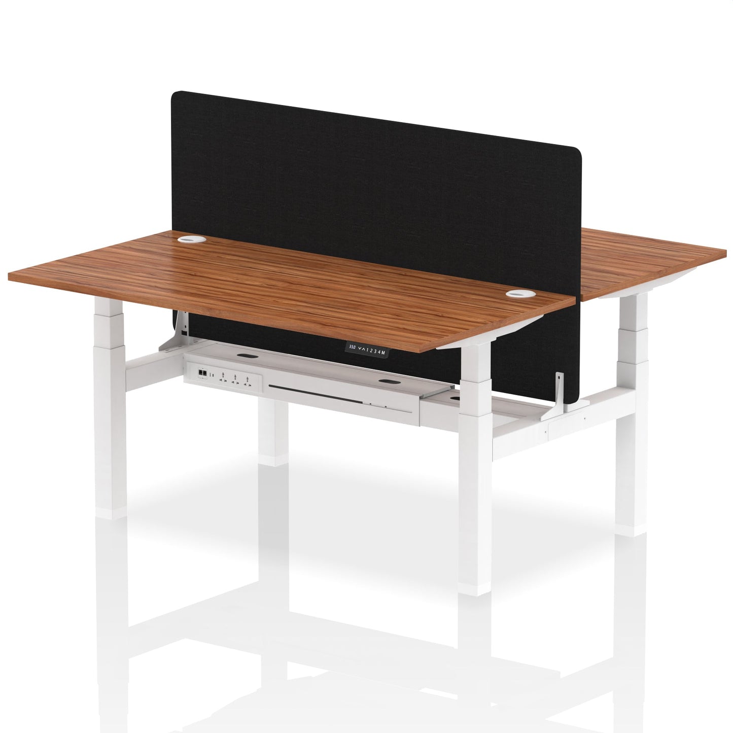 Dynamic Office Solutions Height Adjustable Standing Desk - 2 Person with Black Screen