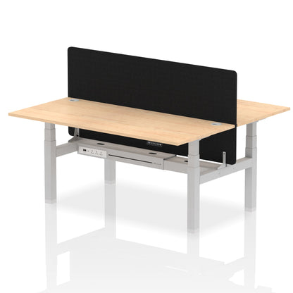 Dynamic Office Solutions Height Adjustable Standing Desk - 2 Person with Black Screen