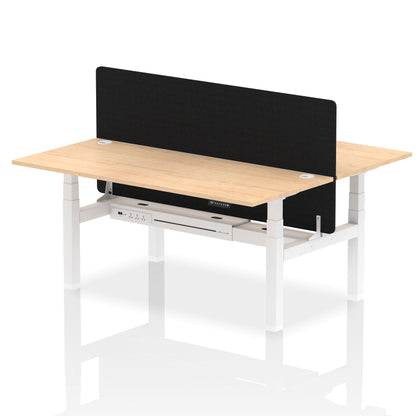 Dynamic Office Solutions Height Adjustable Standing Desk - 2 Person with Black Screen