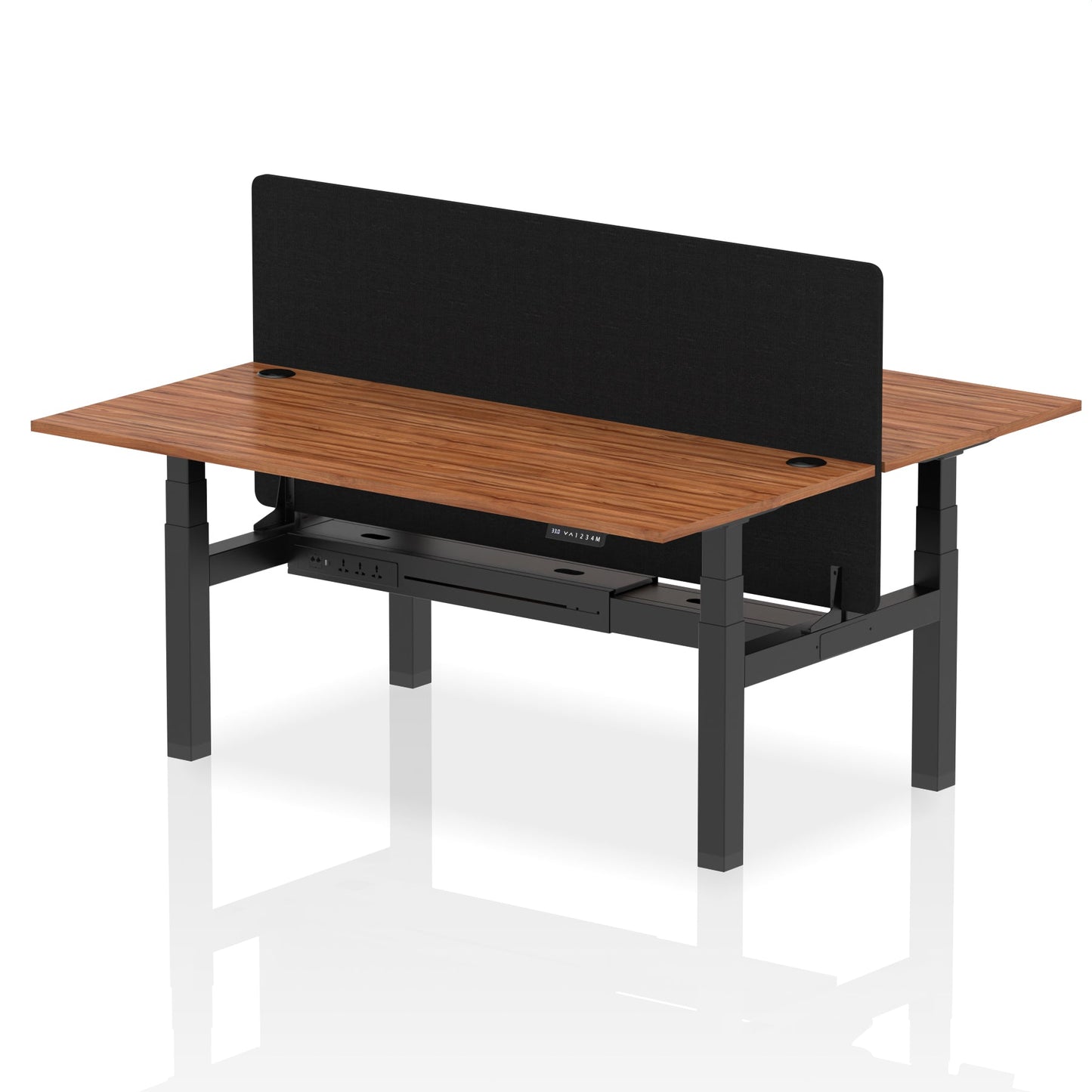 Dynamic Office Solutions Height Adjustable Standing Desk - 2 Person with Black Screen