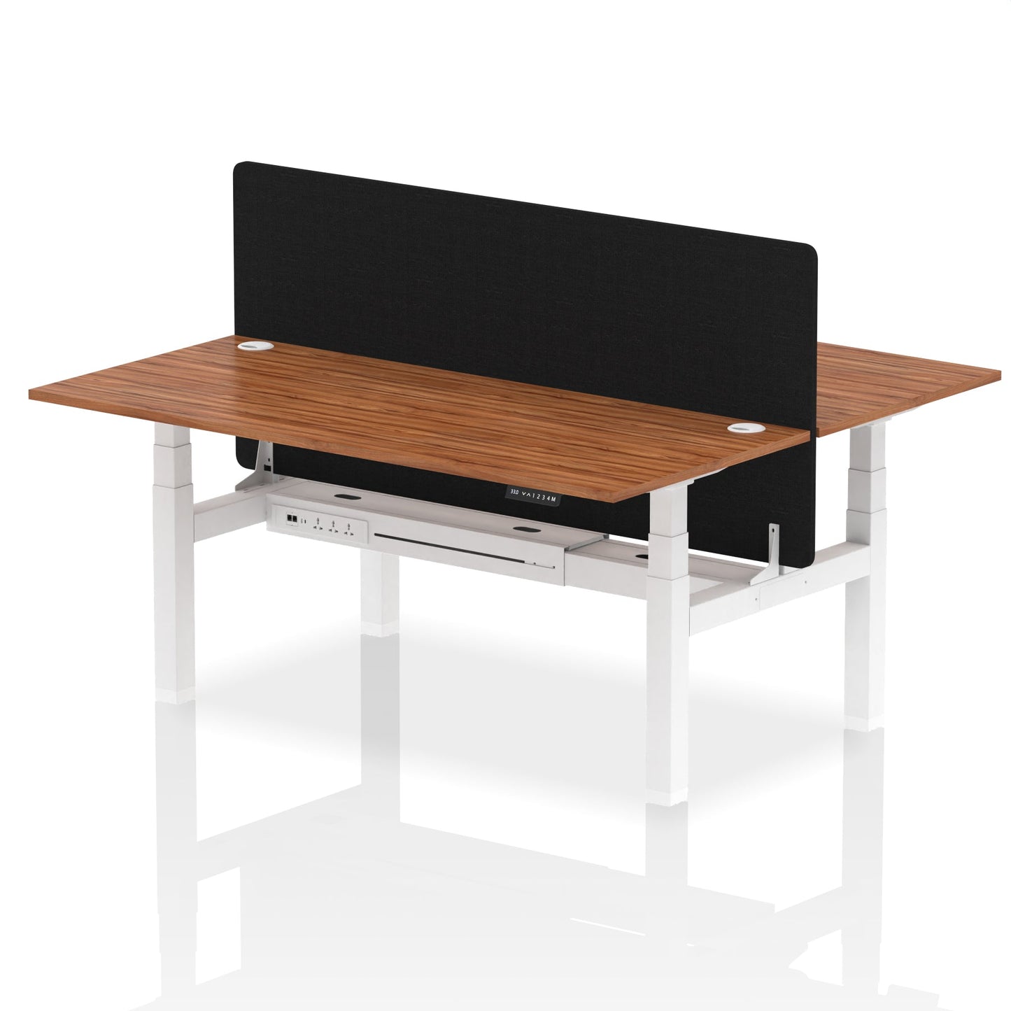 Dynamic Office Solutions Height Adjustable Standing Desk - 2 Person with Black Screen