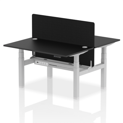 Dynamic Office Solutions Height Adjustable Standing Desk - 2 Person with Black Screen