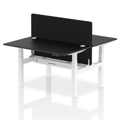 Dynamic Office Solutions Height Adjustable Standing Desk - 2 Person with Black Screen