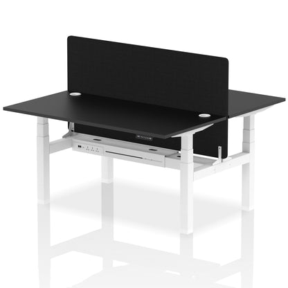 Dynamic Office Solutions Height Adjustable Standing Desk - 2 Person with Black Screen