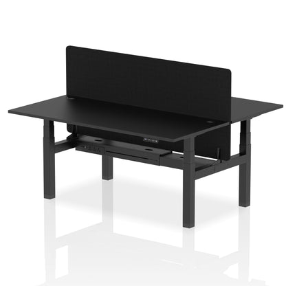 Dynamic Office Solutions Height Adjustable Standing Desk - 2 Person with Black Screen