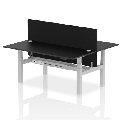 Dynamic Office Solutions Height Adjustable Standing Desk - 2 Person with Black Screen